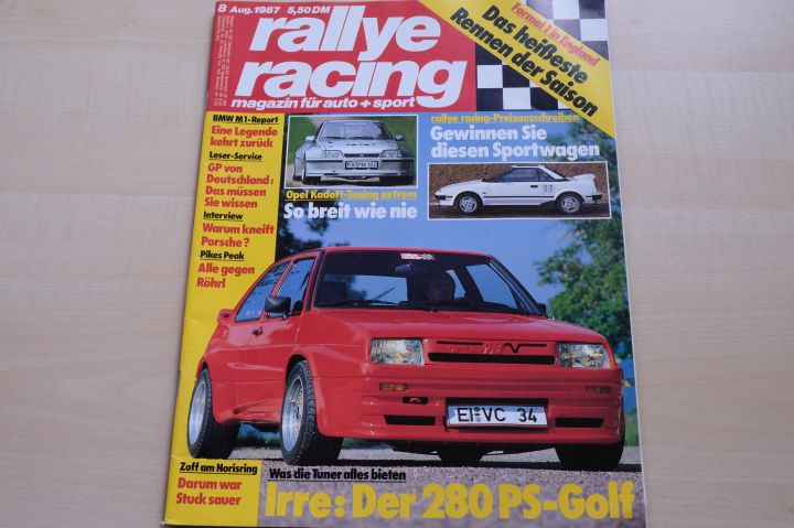 Deckblatt Rallye Racing (08/1987)